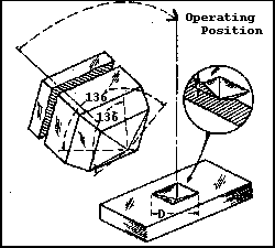 Schematic of a Vickers indenter.